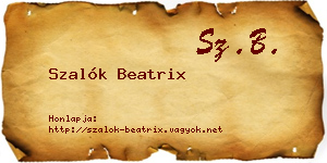 Szalók Beatrix névjegykártya