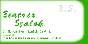 beatrix szalok business card